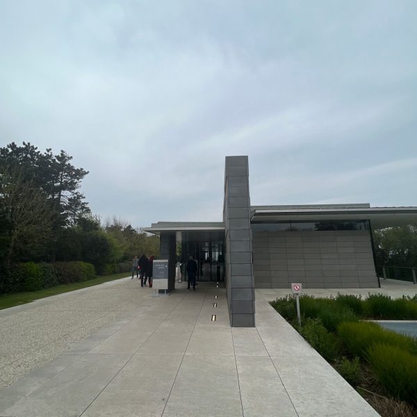 Museum in American cemetery in Normandy, France. Is there any such thing as a good beach in Normandy?