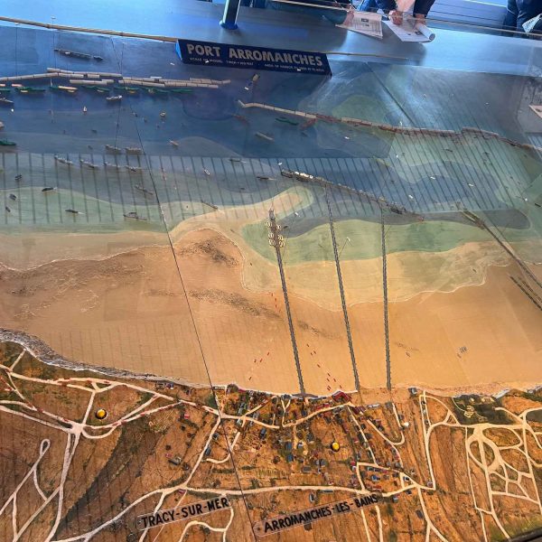 Diorama exhibit in D-Day Museum in Normandy, France. Is there any such thing as a good beach in Normandy?