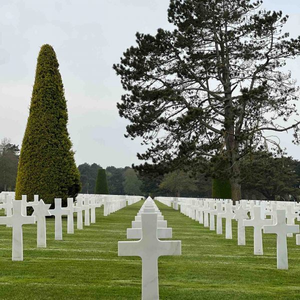 Cross grave markers in American cemetery in Normandy, France. Is there any such thing as a good beach in Normandy?