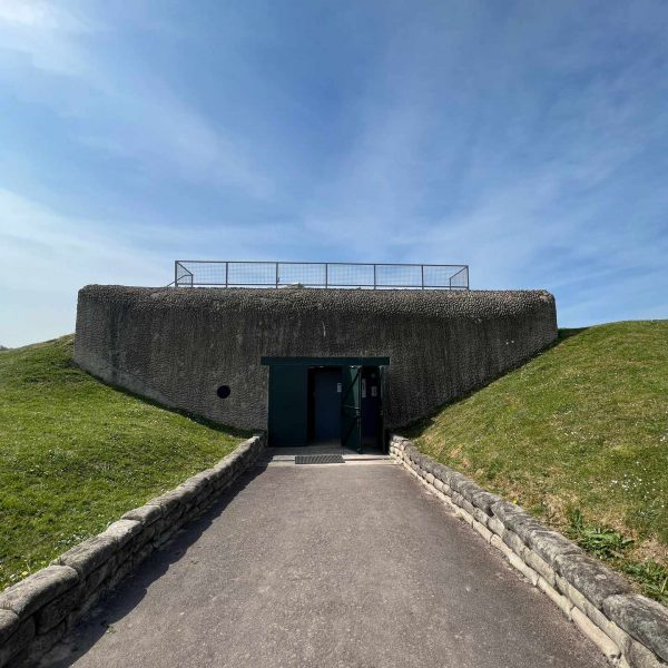 Bunker in Batterie de Merville in Normandy, France. The best viewpoint, museum and cafe in France