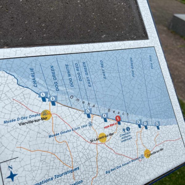 Sitemap in omaha beach in Normandy, France. Is there any such thing as a good beach in Normandy?