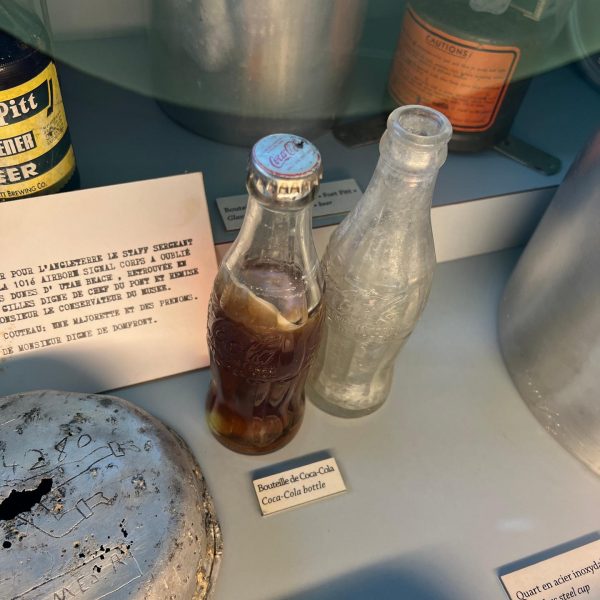 Cocal cola memorabilia in Airborne Museum in Sainte Mere Eglise in Normandy, France. The best steak & omelette in the world in the same day