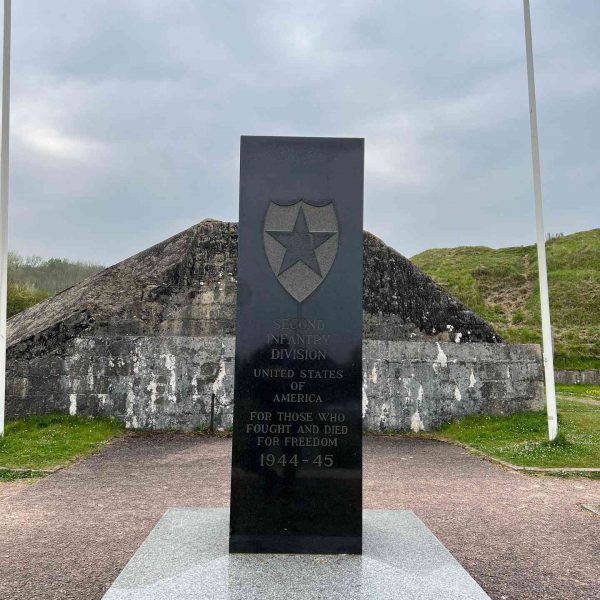 Marker in Omaha beach in Normandy, France. Is there any such thing as a good beach in Normandy?
