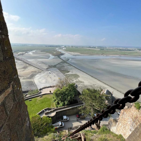 View from above in Mont Saint Michel in Normandy, France. The best steak & omelette in the world in the same day