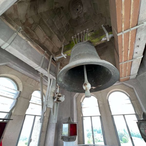 Big bell at Douaumont Memorial Cemetery in Douaumont Ossuary, France. Verdun, Riems & Champagne