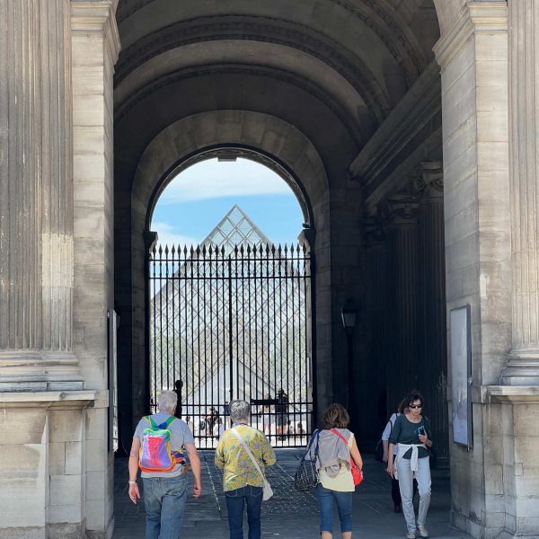 The gate to Louvre Museum in Paris, France. Finishing up in Paris