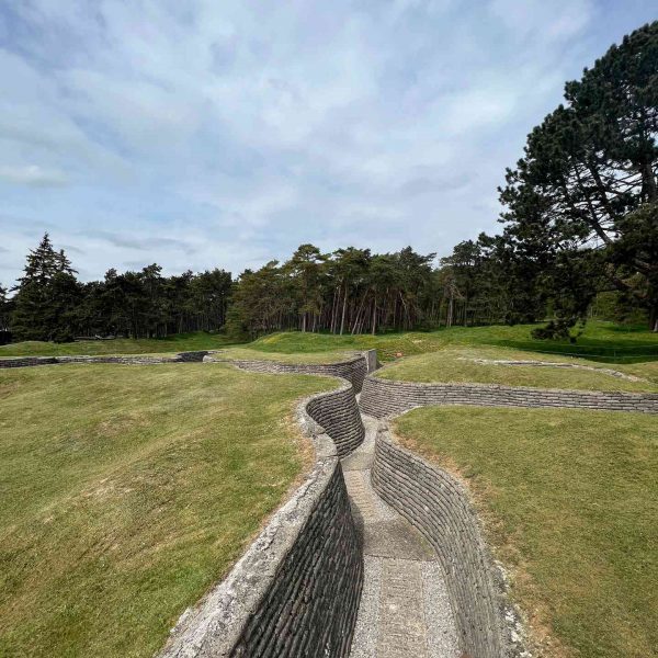 Trenches in Vimy Ridge Memorial, France. The escape of Dunkirk