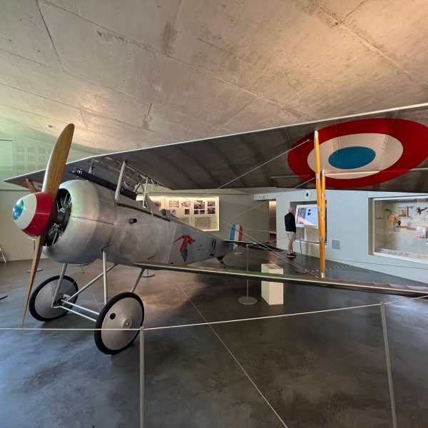 Plane exhibit at Thiepval Museum in Somme, France. The Battle of the Somme