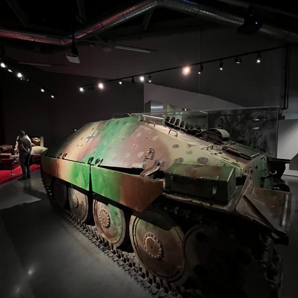 Tank exhibit at Bastogne War Museum in Ardennes, Belgium. The worst hotel owner in Europe