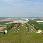 Aerial view of Australian National Memorial Cemetery, France.