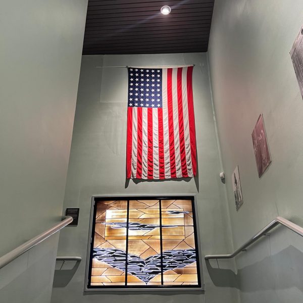 American flag at Museum of Reddition in Riems, France. Verdun, Riems & Champagne
