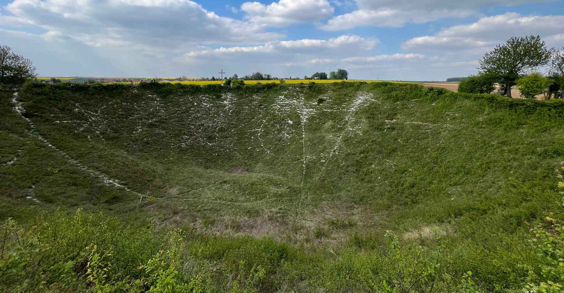 Lochnagar Crater, France. The Battle of the Somme