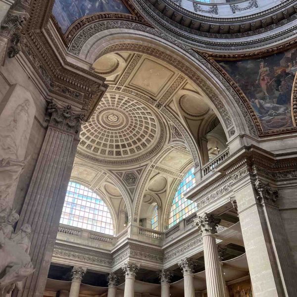 Ceiling arches at The Pantheon in Paris, France. Finishing up in Paris