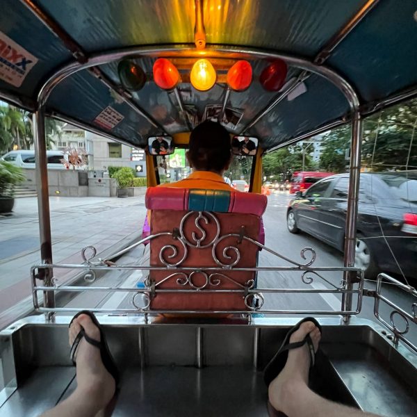 Tuktuk driver in Patpong, Thailand. Arriving in Thailand post Covid
