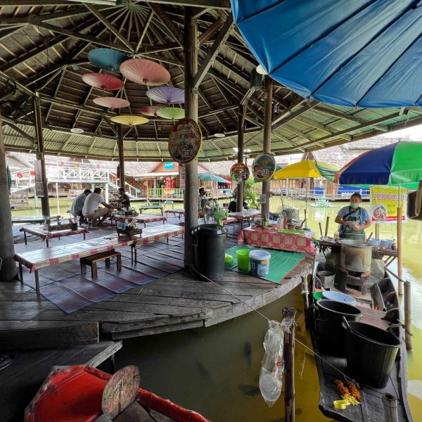 Floating Market in Pattaya, Thailand. Buddha Mountain, floating market, Golden Buddha, ear spa & an Imperial Massage