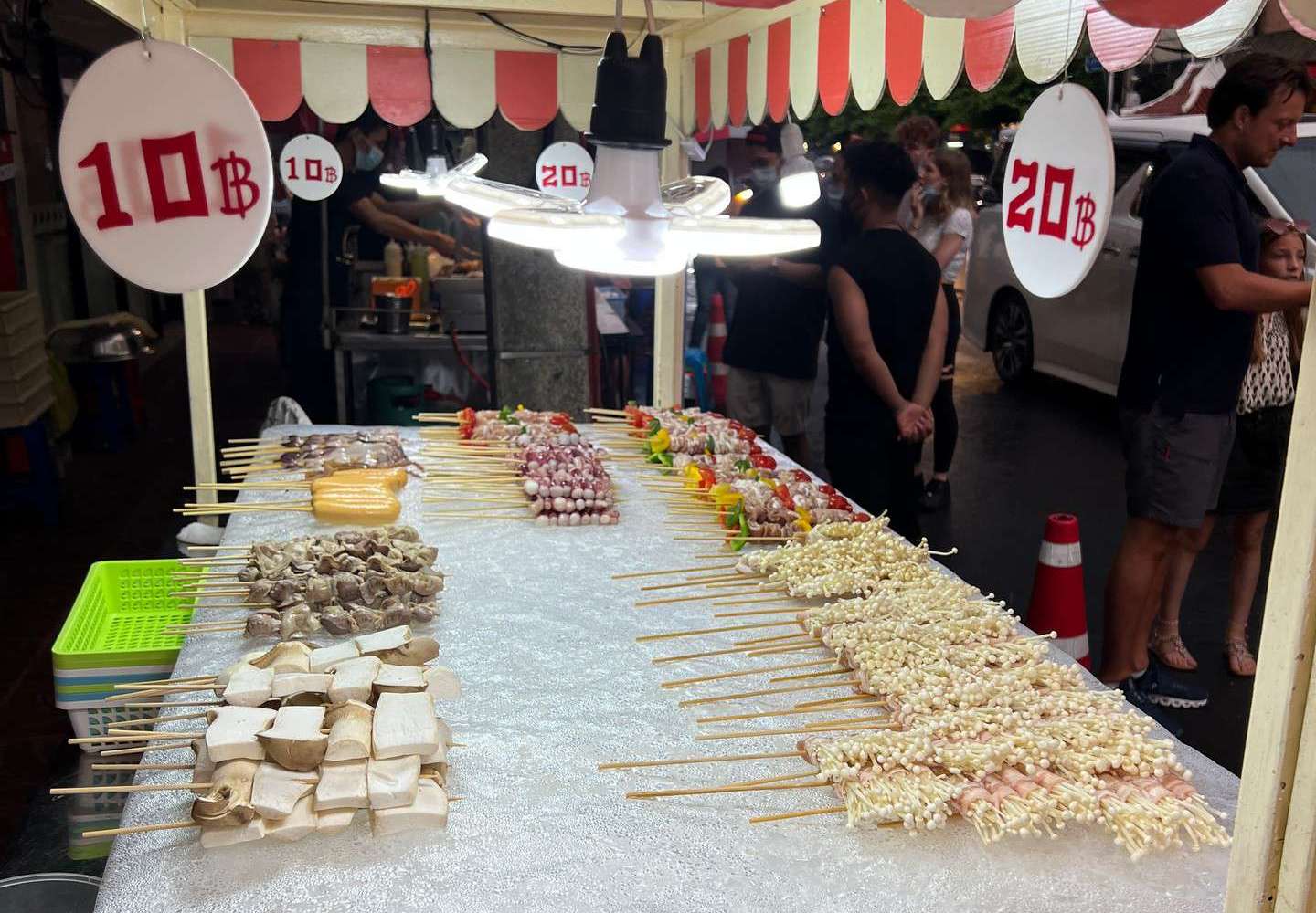 Kebab food stall at Chinatown in Bangkok, Thailand. The day to end all days in Bangkok