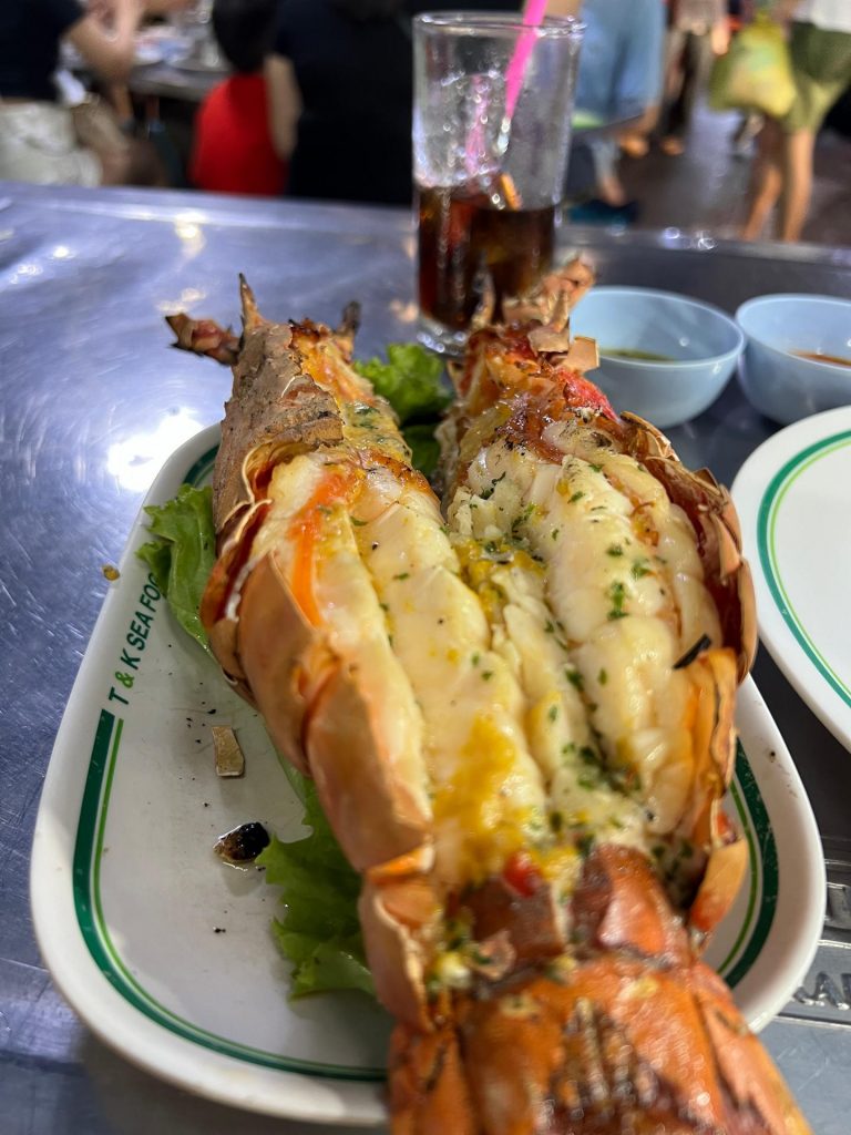 Cooked lobster at Chinatown in Bangkok, Thailand. The day to end all days in Bangkok