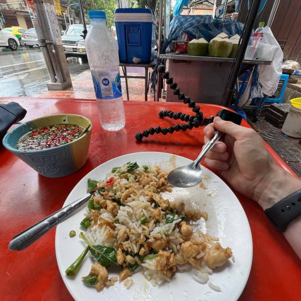 Plate of food at restaurant in Bangkok, Thailand. Ayutthaya, food frenzy & cryo time