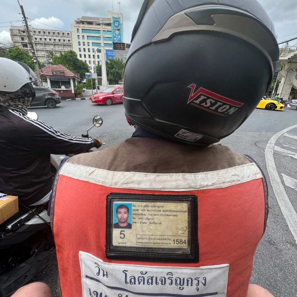 Motor taxi driver in Bangkok, Thailand. Ayutthaya, food frenzy & cryo time
