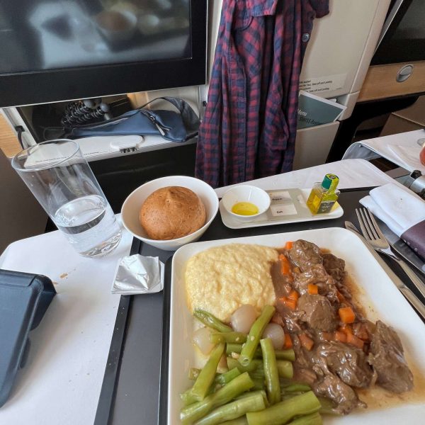 Food aboard plane leaving Thailand. The day to end all days in Bangkok
