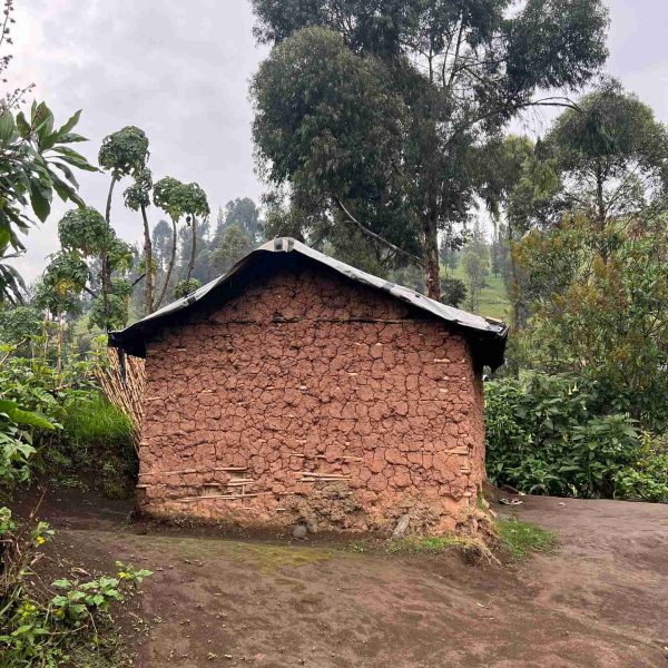 Mud house in Masisi, DRC. Deep into the DRC