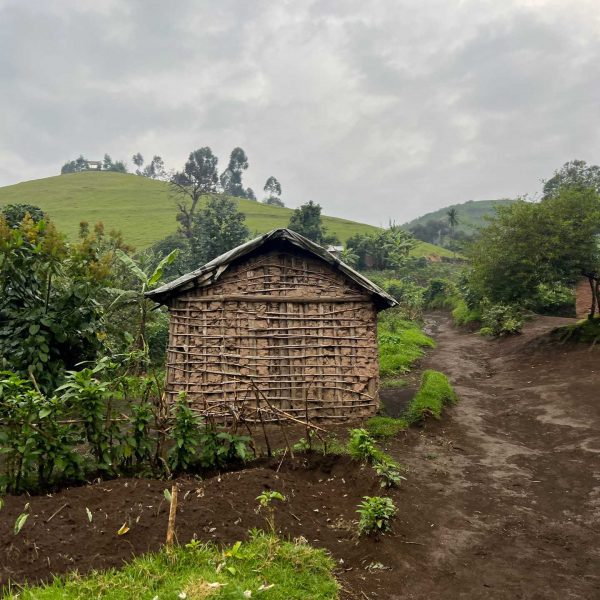 Mud house in Masisi, DRC. Deep into the DRC