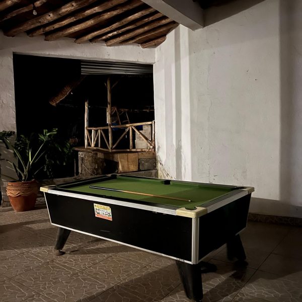 Pool table at hostel in Masisi, DRC. Deep into the DRC