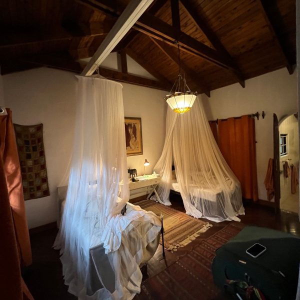 Bedroom accommodations at Macushla House in Nairobi, Kenya. Drone issues & the largest urban slum in Africa