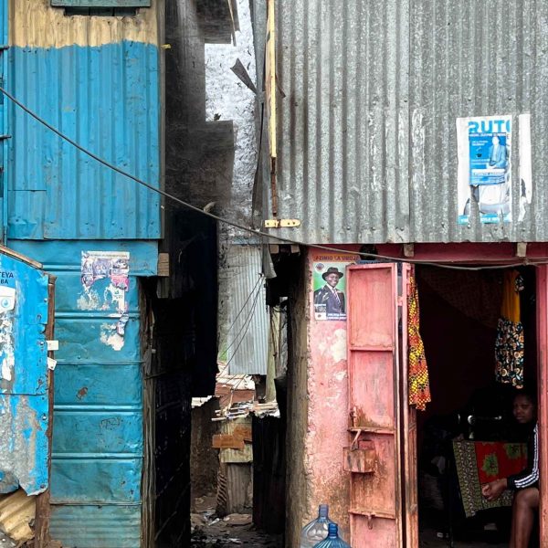 Slum houses in Nairobi, Kenya. Drone issues & the largest urban slum in Africa