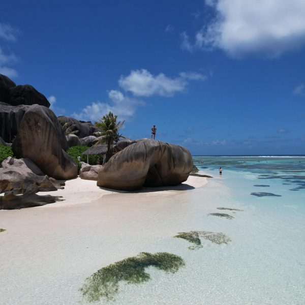 David Simpson at Anse D_Argent beach in Seychelles. The East African Series photo album