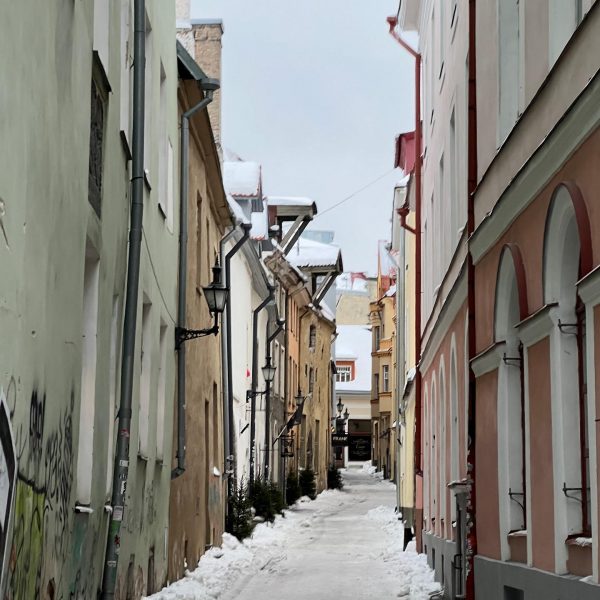 An alley in Tallinn, Estonia. Day trip to magical Tallinn