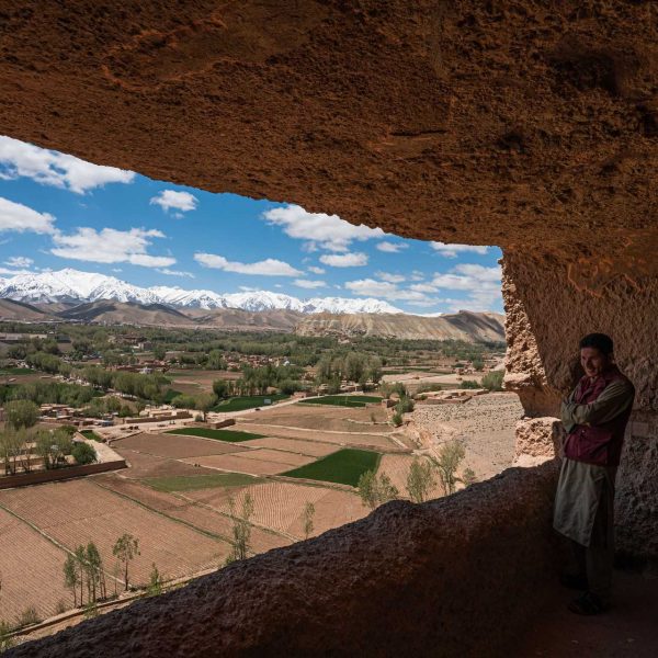 Caves in the mountain in Bamiyan, Afghanistan. Bamiyan, Qlukhi & The Buddhas
