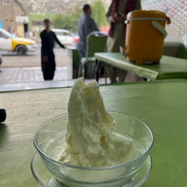 Local ice cream in Kabul, Afghanistan. Reprimanded by the Taliban