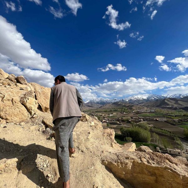 Local guy walking in Bamiyan, Afghanistan. Bamiyan, Qlukhi & The Buddhas