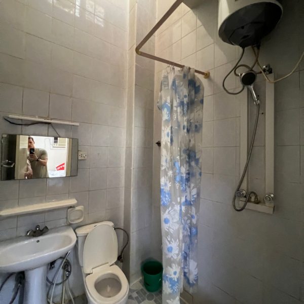 Bathroom accommodation of OYO hotel in Dubai, UAE. Dubai’s worst hotel