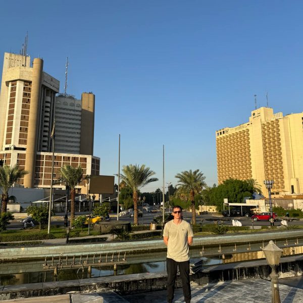 David Simpson in the city in Iraq. A tour around Baghdad & the Al Anbar