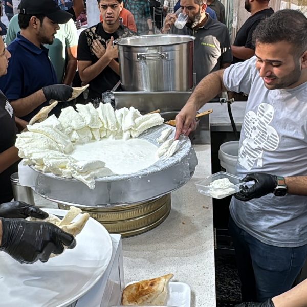 Food vendor at local market in Iraq. A tour around Baghdad & the Al Anbar