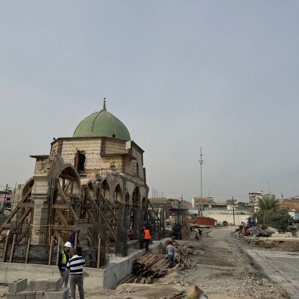 Mosque repair at Mosul in Iraq. Saddam’s hometown, ISIS headquarters & Mosul