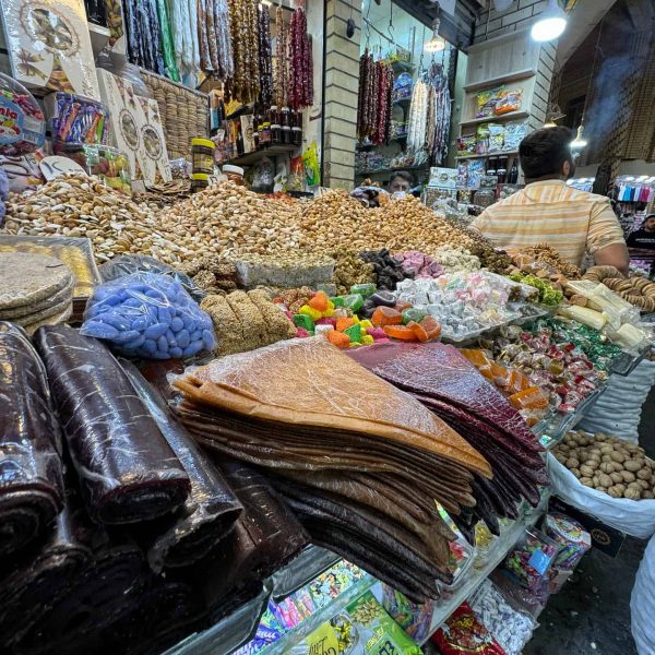 Sweet shops market in Iraq. Saddam's torture house, Erbil & Sulaymaniyah
