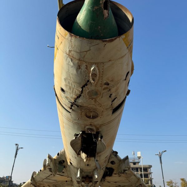 Fighter jet display at Halabja museum in Iraq. Saddam's torture house, Erbil & Sulaymaniyah