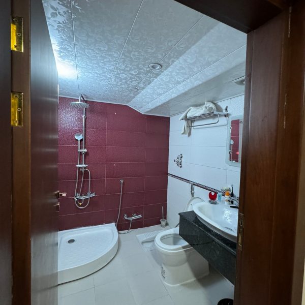 Hotel bathroom in Karbala in Iraq. World’s largest cemetery & sweets