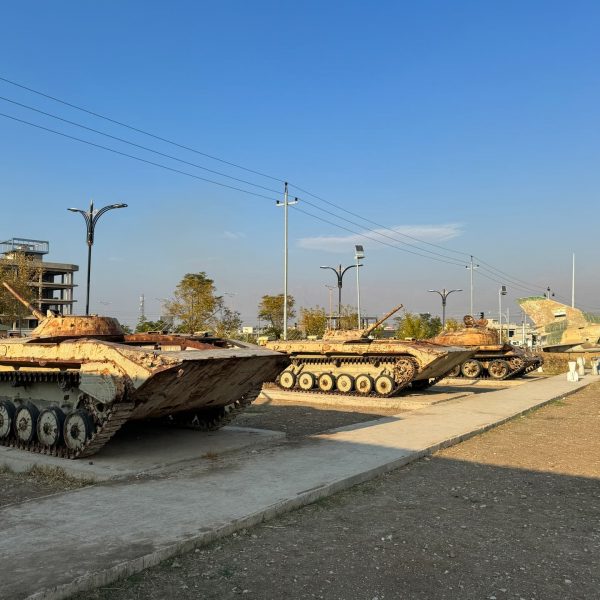 Tank displat at Halabja museum in Iraq. Saddam's torture house, Erbil & Sulaymaniyah