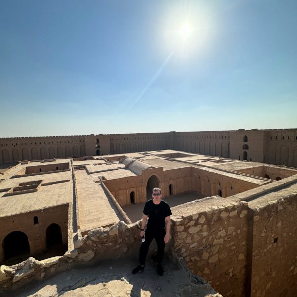 David Simpson in Al Khaydhar fortress in Iraq. World’s largest cemetery & sweets